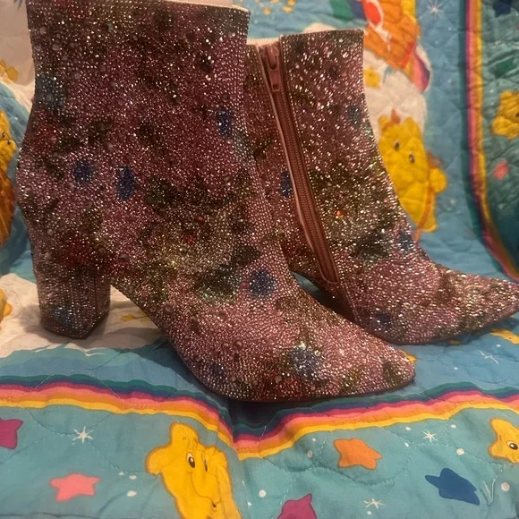 Betsey Johnson | Shoes | Betsey Johnson Cady Pink Floral Booties | Poshmark